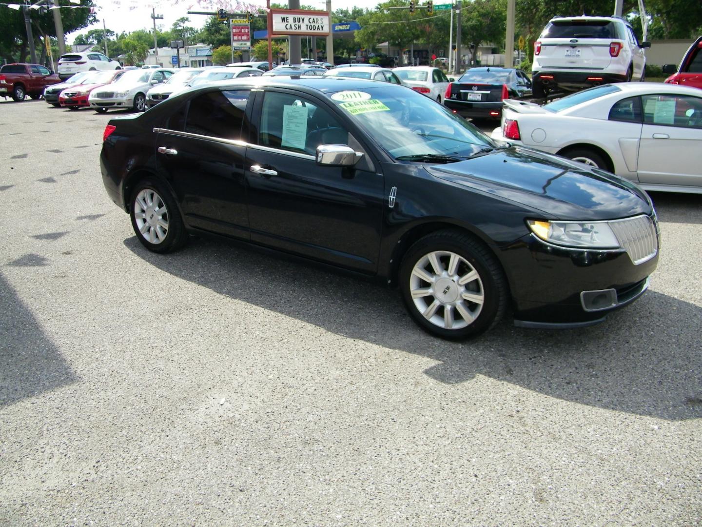 2011 Black /Black Lincoln MKZ FWD (3LNHL2GC0BR) with an 3.5L V6 DOHC 24V engine, 6-Speed Automatic transmission, located at 4000 Bee Ridge Road, Sarasota, FL, 34233, (941) 926-0300, 27.298664, -82.489151 - Photo#8